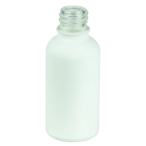 30ml Matte White Glass Euro Round 18-415 (309/Case)