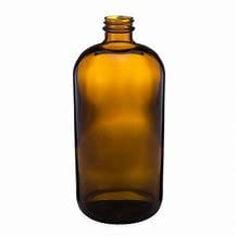 32 oz Boston Round Amber Glass 33-400