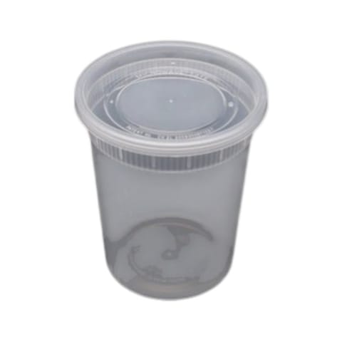 32 oz.  Heavy-Duty Clear Deli Container with Lid, Microwavable - (240/Case)