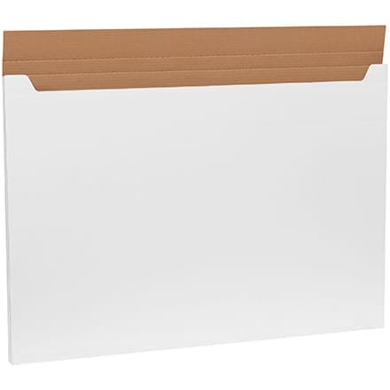 38 x 26 x 1" White Jumbo Fold-Over Mailers