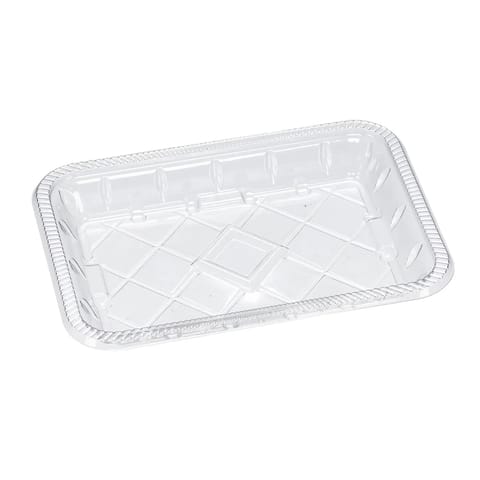 #3PP Clear PET Plastic Meat Tray, 9" × 6 9/16" × 1 5/16" - (200/Case)