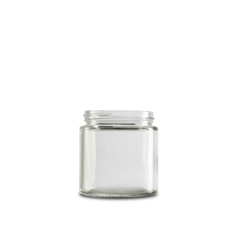 4 oz Clear Glass Straight-Sided Round Jar 58-400 Neck Finish