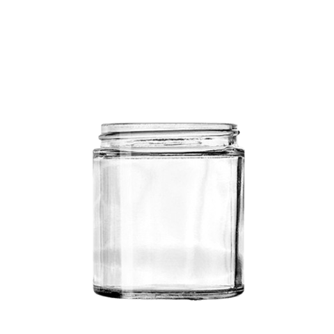 4 oz Clear Glass Straight-Sided Round Jar with 58-400 Neck Finish - (90/Case)