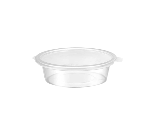 4 oz. Clear Plastic Portion Cups / Souffle Cups with Lids - (1000/Case)