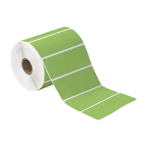 4 x 1 1/2" Green Desktop Direct Thermal Label