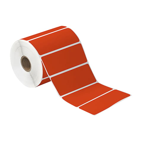 4 x 1 1/2" Red Desktop Direct Thermal Label