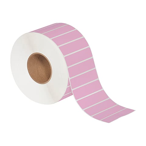 4 x 1" Pink Thermal Transfer Labels