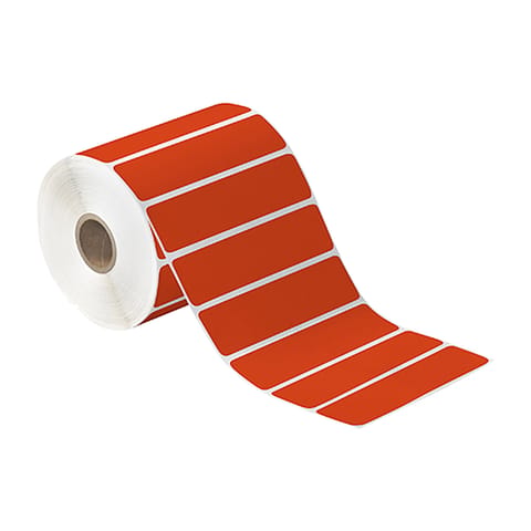 4 x 1" Red Desktop Direct Thermal Label