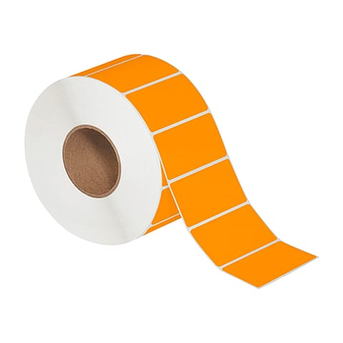 4 x 2" Fluorescent Orange Thermal Transfer Labels