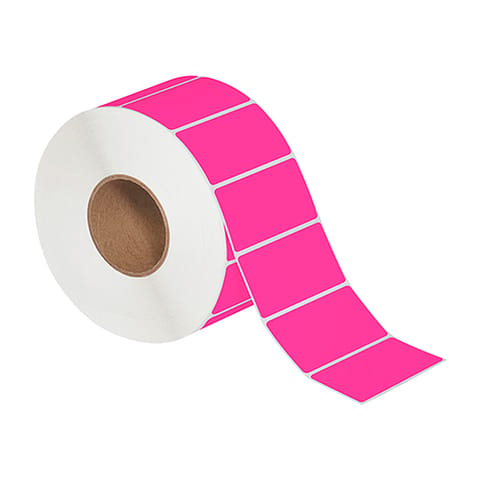 4 x 2" Fluorescent Pink Thermal Transfer Labels