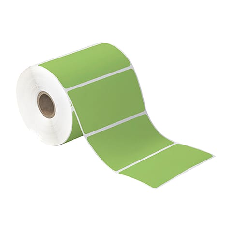 4 x 2" Green Desktop Direct Thermal Label