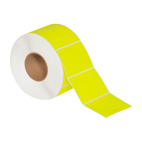 4 x 3" Fluorescent Yellow Thermal Transfer Labels