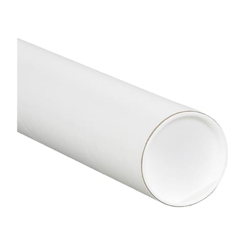 4 x 30" White Tubes with Caps