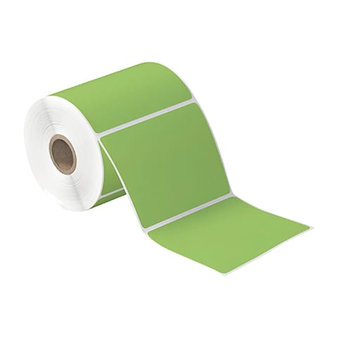 4 x 4" Green Desktop Direct Thermal Label
