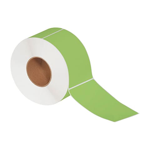 4 x 6 1/2" Green Direct Thermal Labels