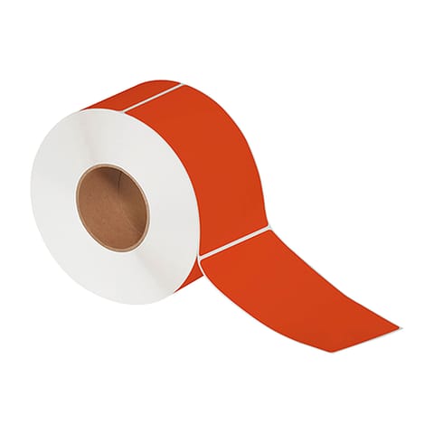 4 x 6 1/2" Red Thermal Transfer Labels