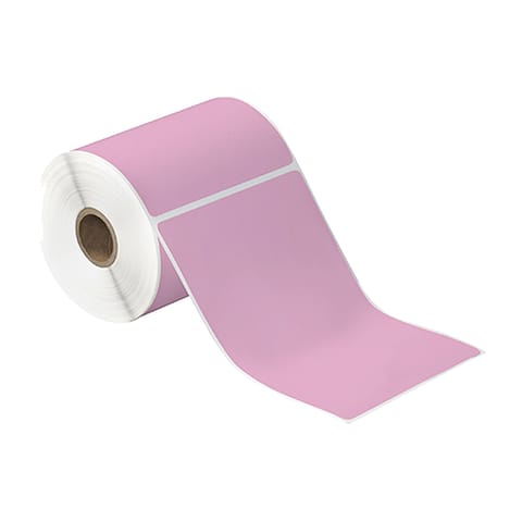 4 x 6" Pink Desktop Direct Thermal Label