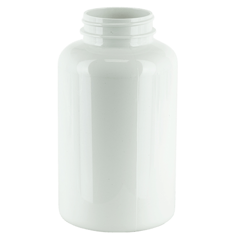 400cc White PET Plastic Packer Bottle 45-400 (180/Case)