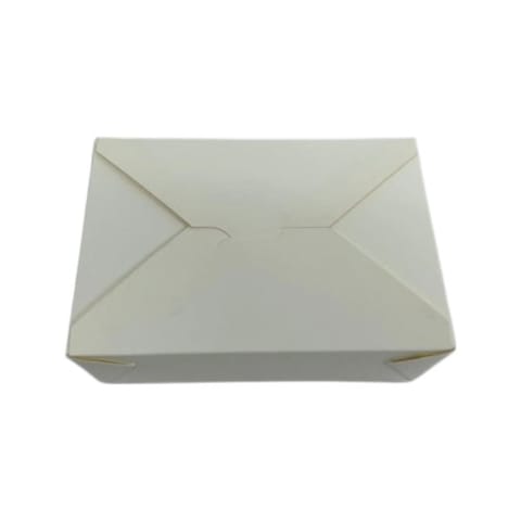 48 oz. White Paper Take-Out Box​, #2 - (200/Case)