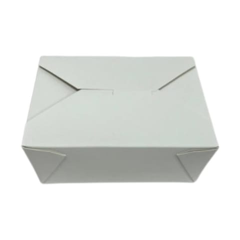 48 oz. White Paper Take-Out Box​, #3 - (300/Case)