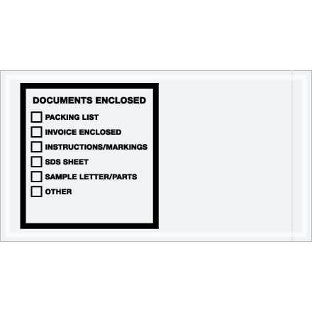 5 1/2 x 10" "Documents Enclosed" Transportation Envelopes