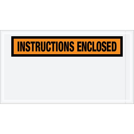 5 1/2 x 10" "Instructions Enclosed" Envelopes