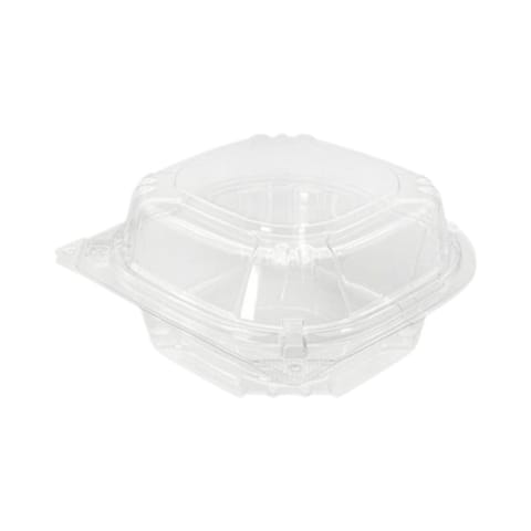 5" Clear PET Plastic Hinged Take-Out Containers - (450/Case)