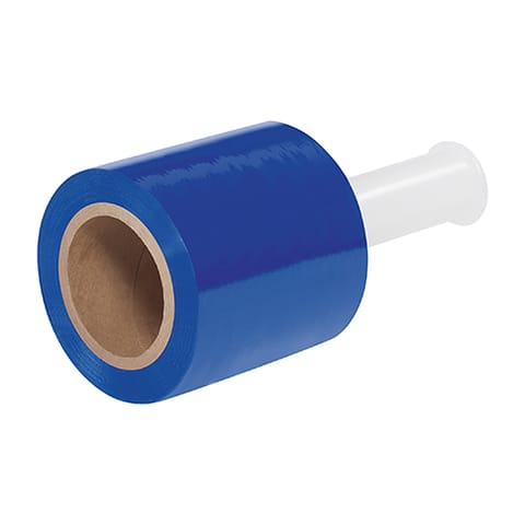 5" x 80 Gauge x 1000' Blue Bundling Stretch Film