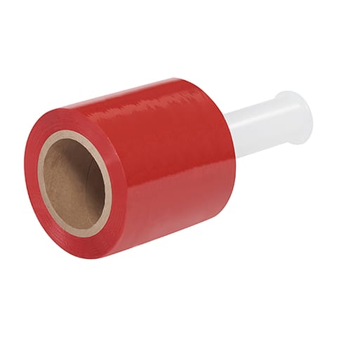 5" x 80 Gauge x 1000' Red Bundling Stretch Film