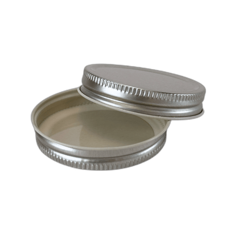 58-400 Silver Metal Lid with Plastisol Liner - (50/Case)