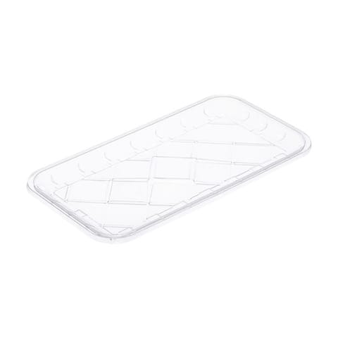#5S Clear PET Plastic Meat Tray, 10 1/4" × 5 5/16" × 9/16" - (250/Case)