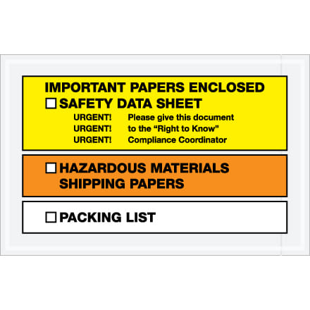 6 1/2 x 10" "Important Papers Enclosed" SDS Envelopes