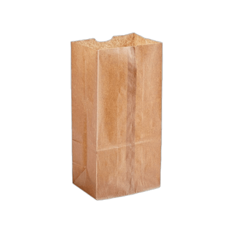 6 lb. Natural Kraft Waxed Paper Bag - (1000/Case)