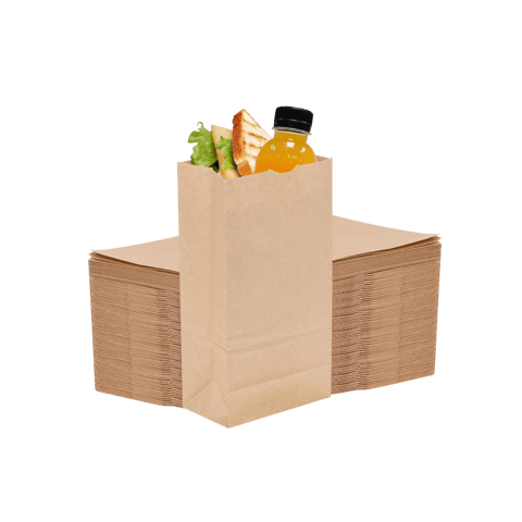 6 lb Kraft Paper Bags 6" x 3.6" x 11.1" - (1000/Case)