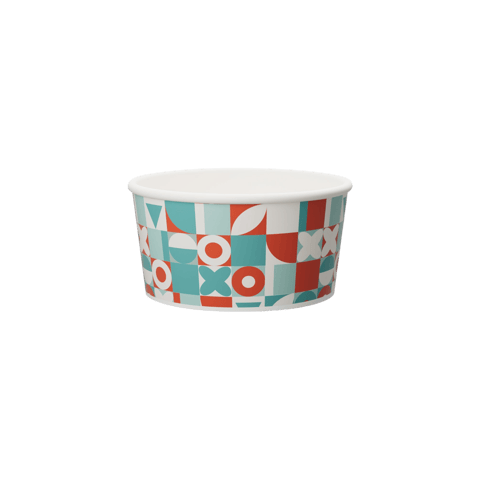 6 oz. Multicolor Paper Frozen Yogurt / Food Cups - (1000/Case)