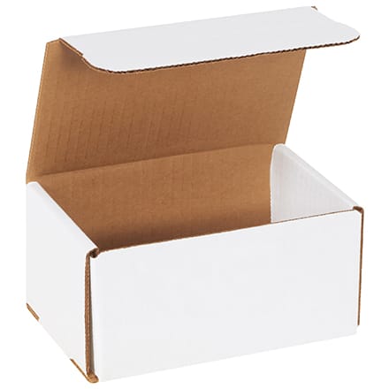 6 x 4 x 3" White Corrugated Mailers (25 Pack)