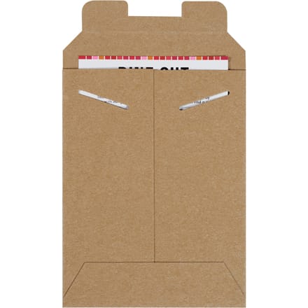 6 x 8" Kraft Stayflats® Mailers
