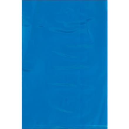 6 x 9" - 2 Mil Blue Flat Poly Bags (100 Pack)