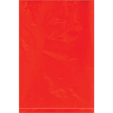 6 x 9" - 2 Mil Red Flat Poly Bags