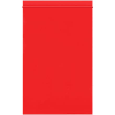 6 x 9" - 2 Mil Red Reclosable Poly Bags