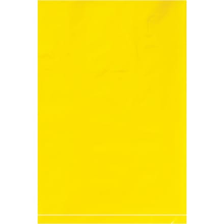 6 x 9" - 2 Mil Yellow Flat Poly Bags (100 Pack)
