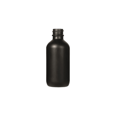 60 ml Shiny Black Boston Round Dropper Bottle