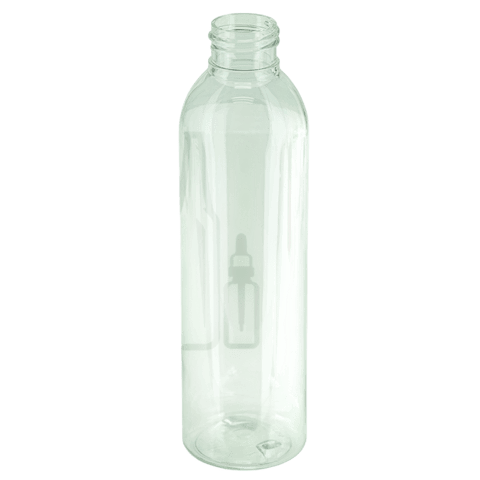 6oz Clear Cosmo Round PET Plastic Bottle 24-410 (507/Case)
