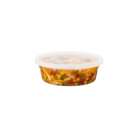 8 oz Clear PP Plastic Round Deli Container with Airtight Lid - (240/Case)