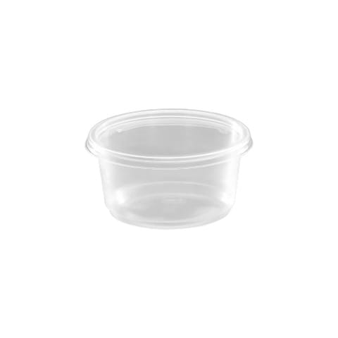 8 oz Microwavable PP Plastic Clear Round Deli Container - (500/Case)