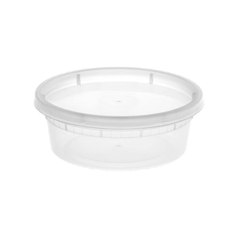 8 oz Translucent Deli Container with Lid - (240/Case)