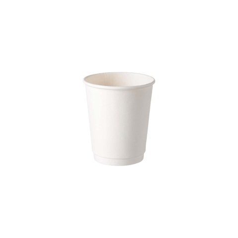 8 oz. White Double Wall Paper Hot Cups - (500/Case)