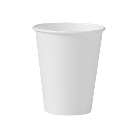 8 oz. White Poly Lined Paper Hot Cup - Ideal For Coffee, Tea & Cocoa - (1000/Case)