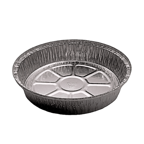 8" Round Foil Take-Out Pan - (500/Case)