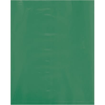 8 x 10" - 2 Mil Green Flat Poly Bags (100 Pack)